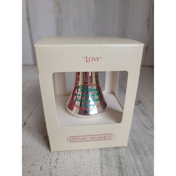 Hallmark love glass 1983 Bell ornament Xmas vintage - Picture 1 of 5